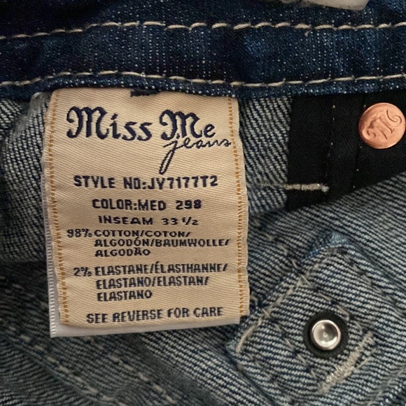 New with tags Miss Me bling pocket jeans-size 27 - Picture 4 of 5
